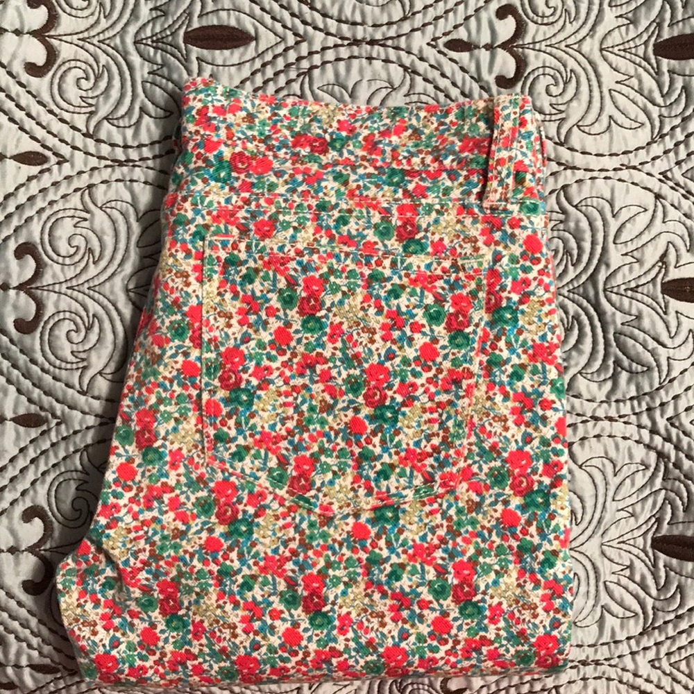 Floral jeans
